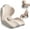 Beige, variant on Ergonomic Memory Foam Seat Cushion with Lumbar Support, 5-Zone Contour Design, Relieve Pressure, Holds 220 lb, Thick Padding for Office Chair Car Seat