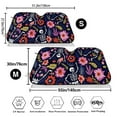 thumbnail image 3 of Picia Dancing Skeletons Floral Garden Curved Windshield Sunshade Accordion Folding Style Auto Shade for Car Truck SUV Van Blocks UV Ray Sun Visor Protector -Medium, 3 of 7