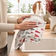 thumbnail image 4 of Christmas Kitchen Towels with Soft Absorbent Fabric, Set of 2, Beige with Red and Black Tree Print, for Holiday Kitchen, Decorative Tea Towels, 4 of 4