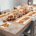 thumbnail image 3 of Fall Placemats Set of 6 Pumpkin Maple Leaves Place Mats Thanksgiving Placemat Orange Leaf Buffalo Plaid Table Mats for Dining Kitchen Table Holiday Dinner Party Home Fall Decorations 13x19 Inch, 3 of 8
