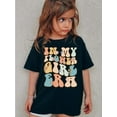 thumbnail image 1 of Summer Girls' Fashion Short Sleeve T-Shirt - 'In My Flower Girl Era' Letter Print, Casual Round Neck Top, Cotton, Youngsters's, Cute, 1 of 7