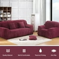 thumbnail image 6 of NEWEEN 1-Piece Luxury Velvet XL Sofa Fit Stretch Slipcover Sofa Cover Washable,Red, 6 of 6