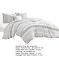 thumbnail image 5 of Wim 6 Piece Queen Size Duvet Comforter Set - Accent Pillows - Striped Gray, 5 of 5