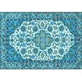 thumbnail image 1 of Ahgly Company Indoor Rectangle Medallion Light Blue Traditional Area Rugs, 8' x 10', 1 of 4