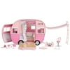 Na Na Na Surprise Kitty-Cat Camper Playset, Pink Toy Car Vehicle for Fashion Dolls with Cat Ears & Tail, Opens to 3 Feet Wide for 360 Play, 7 Play Areas, Accessories, Gift for Kids Ages 5 6 7 8+ Years