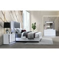 thumbnail image 2 of Global Furniture USA Modern Ylime Smooth White Queen Bed With Led Fully Slatted, White, 2 of 4