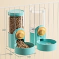 thumbnail image 4 of Dispensador de agua con jaula colgante, jaula colgante para perros y gatos, alimentador con dispensador de agua, suministros para mascotas, verde, 4 of 7