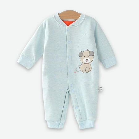 

Baby Jumpsuit Plus Velvet Thick Thermal Underwear Newborn Clothes Autumn And Winter Cotton Boneless Baby Ha Clothes Pajamas Climbing Clothes