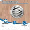 thumbnail image 4 of Uxcell Paquete de 20 Respiraderos Circulares de Soffit, 53mm/2.09 Pulgadas Respiraderos Redondos de Acero Inoxidable con Rejilla para Baño Hogar/ Oficina/Cocina/Armario/Guardarropa [Plateado], 4 of 7