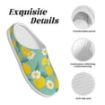 thumbnail image 5 of Wukai Lemons Chamomile Flowers And Leaves Print Women's Indoor Bedroom Slipper Slip On Shoes, Unisex House Shoes with Anti-Skid Sole for Men, Gift for Women Men-35/36, 5 of 7
