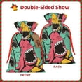 thumbnail image 2 of Fuzoiu Angry Shark Pattern Print Christmas Gift Bag,Burlap Gift Bag with Drawstring Closure & Hang Tag,Perfect for Holidays, Birthdays, and Special Occasions-Small, 2 of 7