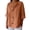 Coffee, variant on Linen Shirt for Women Summer V Neck Three Quarter Sleeve Three Button Side Split Top Women's Casual Blouse, Blue, 2Xl
