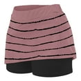 thumbnail image 4 of Girls' Skort Sports Tennis Skirt Solid Color Loose High Waist A-line Skirt for Girls 2-12Y, 4 of 5