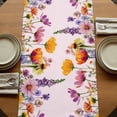 thumbnail image 5 of Table Runners 108 Inches Long Dress Scarves, Pink Spring Floral Farmhouse Coffee/Dining/Kitchen Table Runner for Living Room, Elegant Pastoral Flowers Daisy 13x108 Inch, 5 of 9