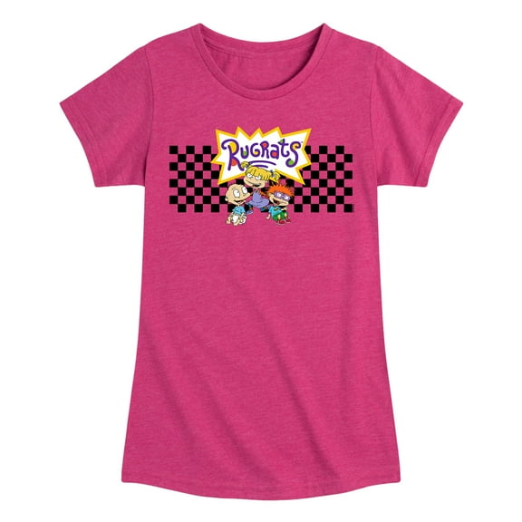 Rugrats - Checkered Group - Toddler And Youth Girls Short Sleeve Graphic T-Shirt