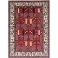 thumbnail image 1 of Ahgly Company Indoor Rectangle Mid-Century Modern Khaki Rose Pink Oriental Area Rugs, 6' x 9', 1 of 6