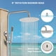 thumbnail image 5 of Gotonovo Accesorios de ducha para exteriores Sus304 Kit de ducha de lluvia de acero inoxidable Grifo Montaje en pared de alta presión 2 Función dual Cabezal de ducha de 8 pulgadas y rociador de mano C, 5 of 9