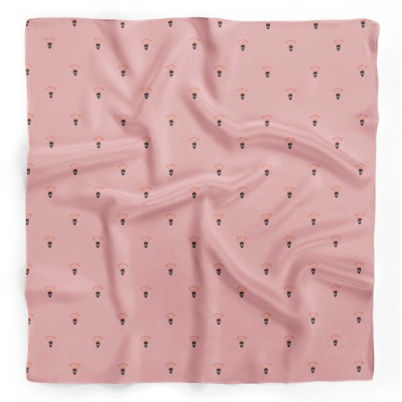 Bimba Pink Arrow & Skull Pure Silk Printed Head Bandanas Summer Neck Wrap Scarf 40 x 80 Inches