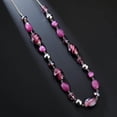 Sparkling Glass Crystal Beaded Necklace Statement Long Necklaces for