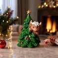 thumbnail image 5 of Highland Cow Christmas Figurine Emerging from Tree for Mantel Tabletop Holiday Decor and Seasonal Holiday Display, 5 of 6