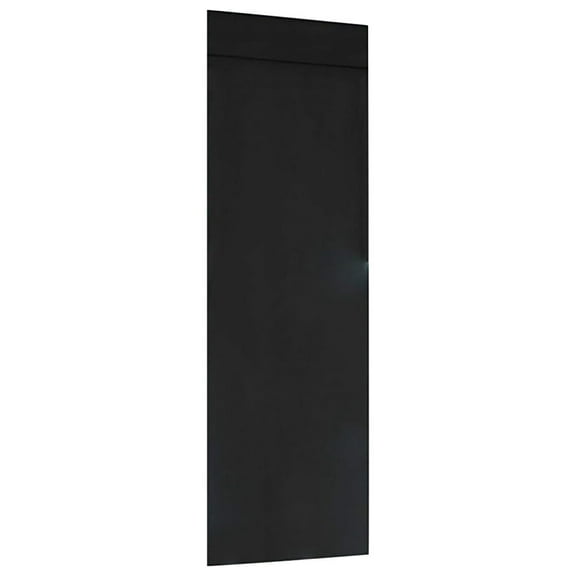 Blackout Folding Curtain for French Door Solid Black Thermal Insulated Soundproof for Living Room Bedroom 26x68 Inches