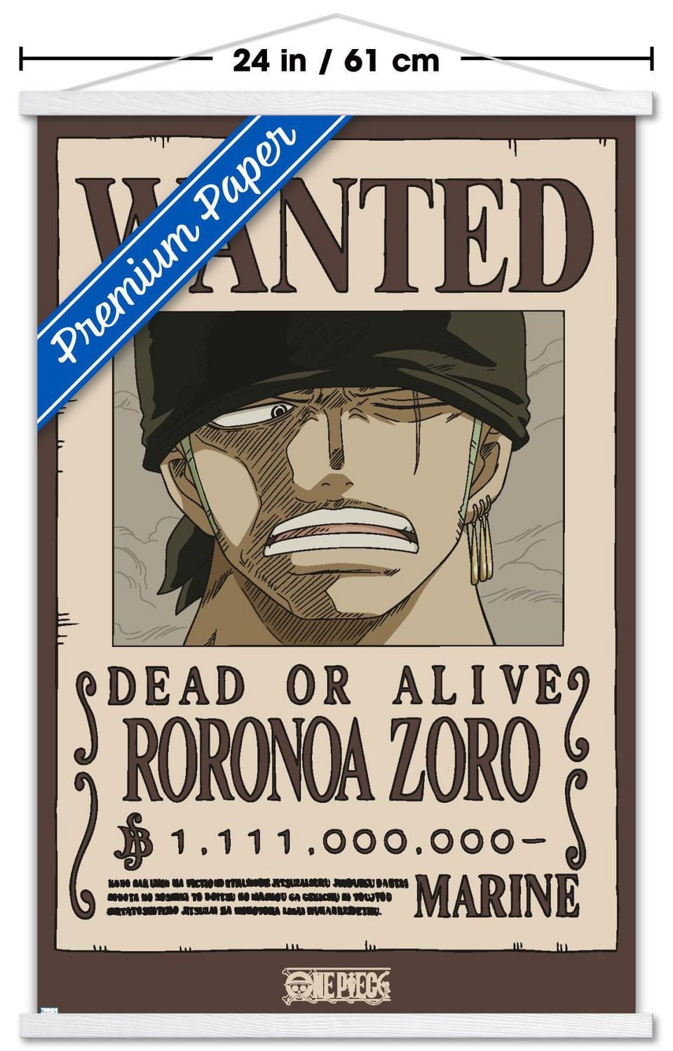 One Piece - Avis de recherche de Roronoa Zoro