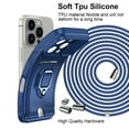 thumbnail image 7 of Hootek Designed for iPhone 16Pro Case, Liquid Silicone, Multi-Functional Card Pocket with Lanyard Strap, Adjustable Rope, Shockproof All-Round Protection, TPU Soft Phone Case for iPhone 16Pro, Blue, 7 of 7