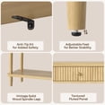 thumbnail image 5 of Bestier 47" Entryway Table with 2 Fluted Drawers, Narrow Console Table with Open Shelf, Behind Couch Table with Storage for Living Room, Foyer, Hallway, Natural Oak, 5 of 10