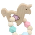 thumbnail image 3 of Pulsera de dentición de madera para bebé, juguete con forma de Animal PEQUEÑO, joyería, mordedor para bebé, juguetes para morder, pulsera Molar, 3 of 3