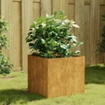thumbnail image 5 of vidaXL Planter Stand Outdoor Raised Garden Bed for Vegetables Corten Steel, 5 of 49