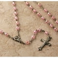 thumbnail image 1 of Long 23"" Pink Rosary With Diamond-Cut 7 Mm Crystal Beads, 1 of 1