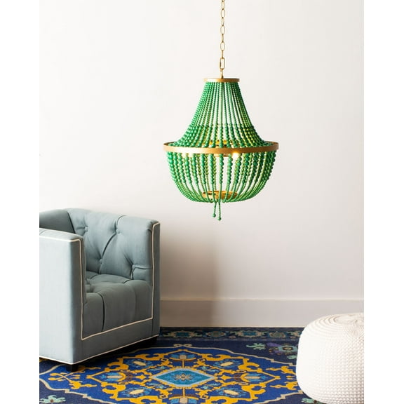 Safavieh Collection Inspired by Disney's live action Film Aladdin - Price Chandelier, Gold/Green