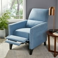 thumbnail image 2 of Noble House Blue Pale Standard Contemporary Fabric Push Back Recliner, 2 of 7
