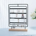 thumbnail image 1 of Langgg Bijoux de Stockage Titulaire Carte d'Oreille Collier Affichage Rotatif Stand Boucles d'Oreilles Style Moderne Organisation Rack Commode, 1 of 6