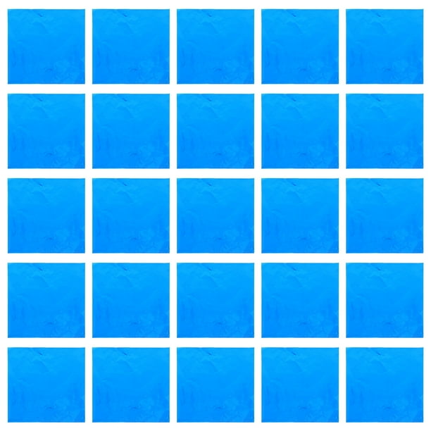 FELTECHELECTR 100 unidades de papel de aluminio para envolver alimentos, dulces, chocolate, té, para el hogar y la tienda, color azul.