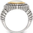 thumbnail image 2 of 14K/Silver Two-Tone Sterling Silver With 14K Mother Of Pearl Ring (Size 7) Made In Thailand qtc54-7, 2 of 5