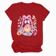 thumbnail image 6 of NOLDARES Halloween Shirts for Women Cute Ghost Shirt Graphic Tee Spooky Season Fall T Shirt Short Sleeve Tops(Red,XL), 6 of 7