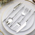 thumbnail image 4 of BalsaCircle 24 Silver Disposable Plastic Cutlery Roman Column Handle Spoon Fork and Knife Set Party Decorations, 4 of 8
