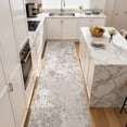 thumbnail image 3 of UERMEI 3x8 Washable Runner Rugs for Hallway, Modern Abstract Non Slip Indoor Rug for Entryway Doormats Bedroom Kitchen, Vacuum-Friendly Home Decor Carpet, Beige Brown, 3 of 7