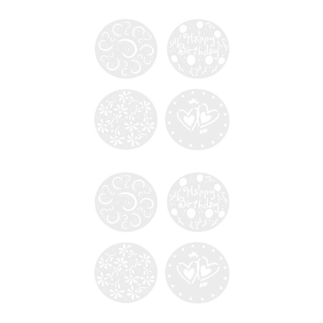 Matsuzay Molde de espray de 4 uds, molde de pastel de cumpleaños de plástico DIY, molde de decoración de corazón con estampado de flores, 2piezas