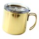 thumbnail image 1 of Taza De Café De Acero Inoxidable Con Tapa Tazas De Café Con Aislamiento De Doble Pared, Tazas De Café De 400 Ml, Perfecto Para Bebidas Calientes Y Frí Dorado Baoblaze Taza de café del acero inoxidable, 1 of 8
