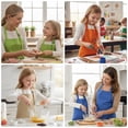 thumbnail image 7 of Toptie Kids Aprons with Pocket & Adjustable Strap, Child Chef Bib Apron for Kitchen Cooking Baking Painting-Black-S, 7 of 7