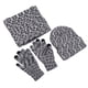 thumbnail image 5 of Conjunto de gorro guantes y bufanda Jadeshay de invierno color gris, 5 of 14