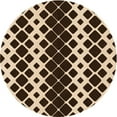 thumbnail image 1 of Ahgly Company Machine Washable Indoor Round Transitional Black Brown Area Rugs, 6' Round, 1 of 7