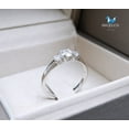 thumbnail image 3 of 0.23 cts. Cubic Zirconia / Sterling Silver 925 Ring / Rhodium plated / MadDuckJewels RG1504 / Thailand Jewelry, 3 of 4