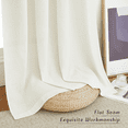 thumbnail image 3 of NICETOWN Linen Curtains for Living Room, Grommet Semi Sheer Light Filtering Linen Blend Curtain Drapes Vintage & Rustic for Farmhouse, Off White, 55"x84", 2 Panels, 3 of 8