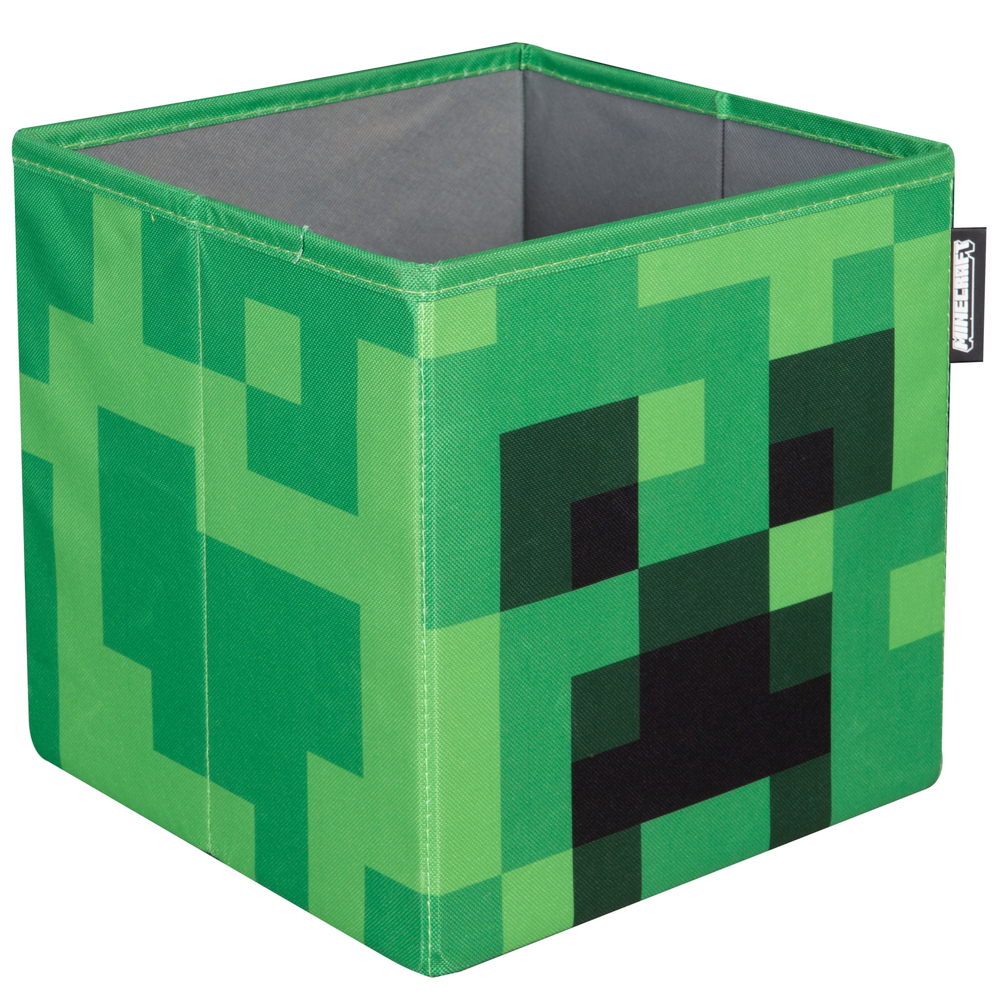 Minecraft: Fabric Storage Boxes: 2pc - Creeper & Crafting Table - 10" Collapsible Cubes, Toy-Games-Clothes Organization, Game Themed Designs, Licensed