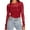 Red A, variant on Glitter Mesh Tops for Women Long Sleeve Crew Neck Shiny Going Out Outfits See-thought Slim Fit Party Clubwear (XL, Red A)