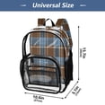 thumbnail image 5 of Iauyy Clear Backpack Heavy Duty PVC Transparent Backpack for College Workplace, Blue-brown, 5 of 8
