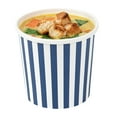 thumbnail image 5 of Bio Tek 12 oz Round Blue and White Stripe Paper Soup Container - 3 1/2" x 3 1/2" x 3 1/2" - 200 count box, 5 of 10